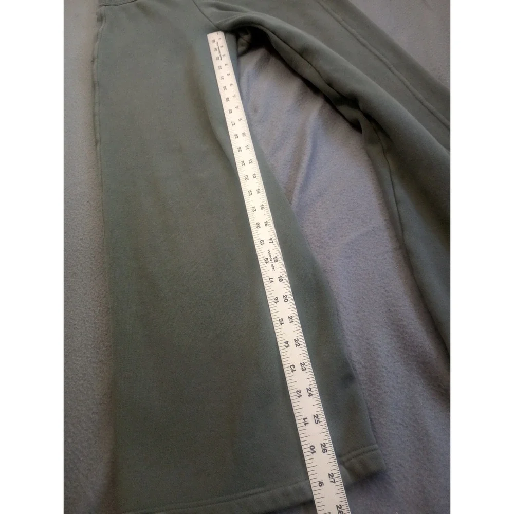 Lands End Serious Sweats Wide Leg Womens Size XS Green Athleisure Lounge